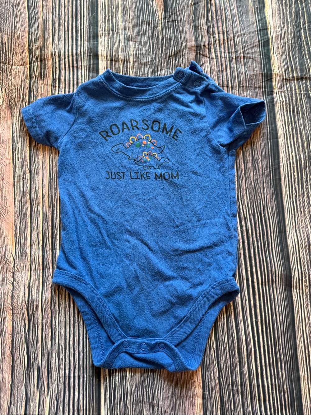Garanimals Baby Boys Dinosaur “Roarsome Just Like Mom” Bodysuit Size 12M